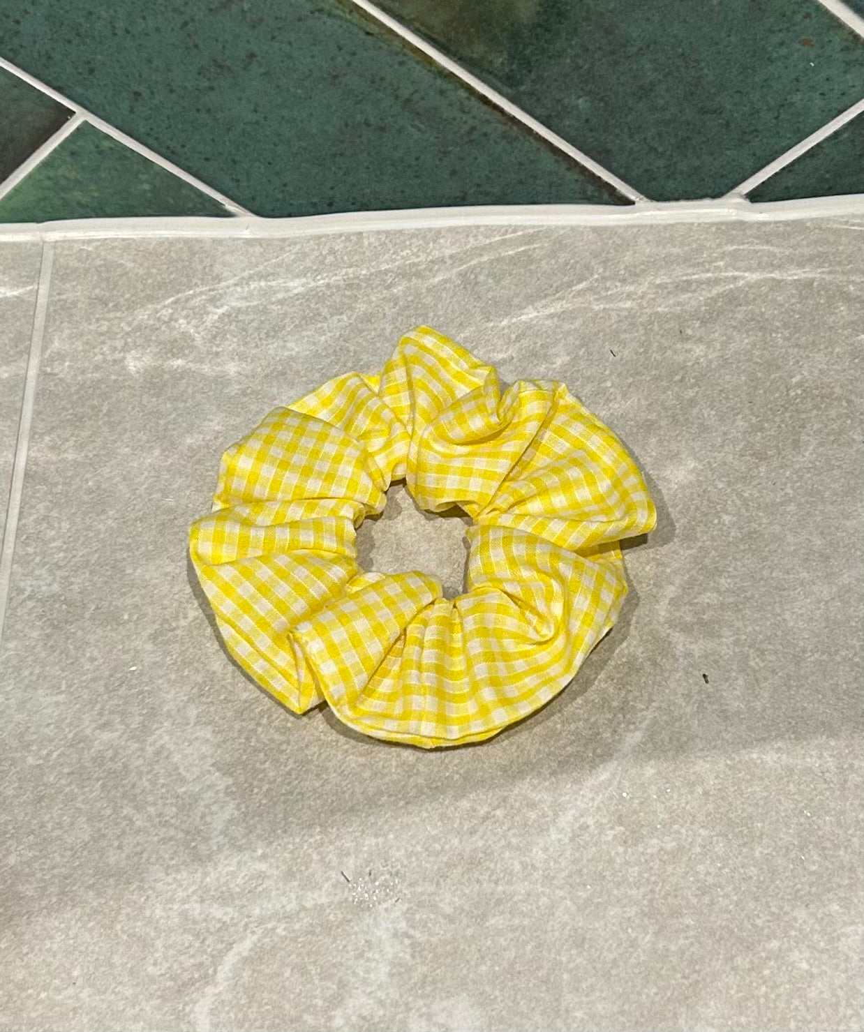 Sunshine Gingham Scrunchies