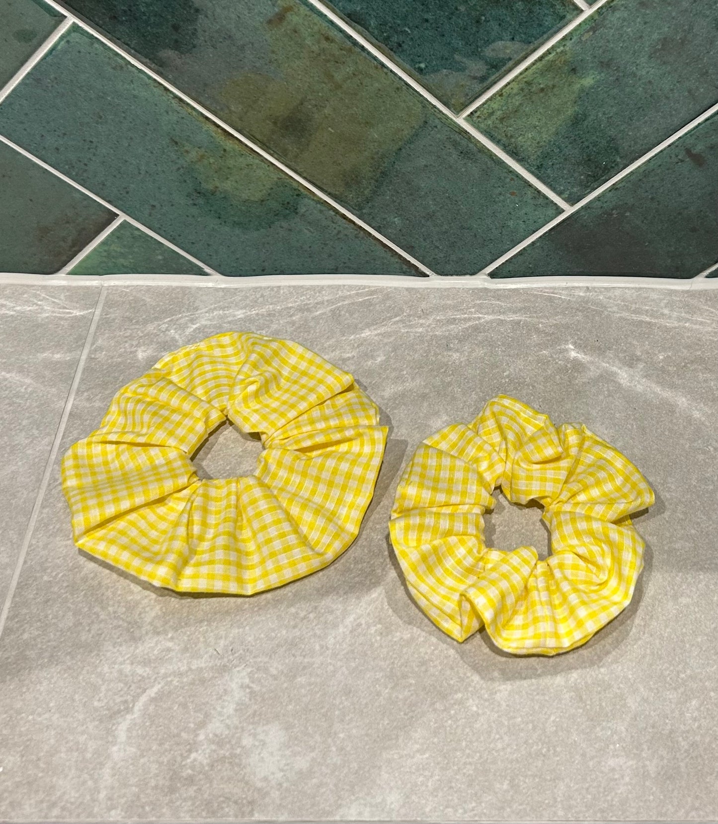 Sunshine Gingham Scrunchies