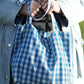 Blue Gingham Tote Bag