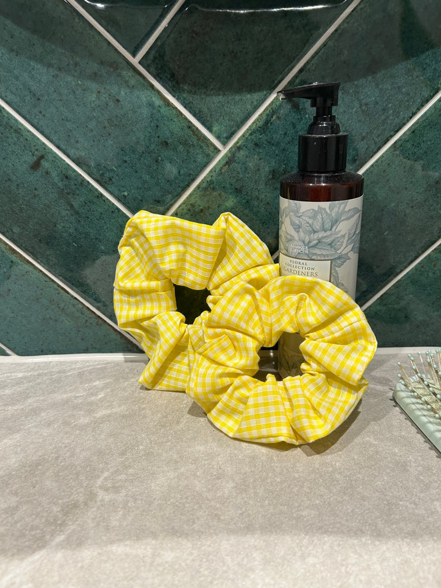 Sunshine Gingham Scrunchies