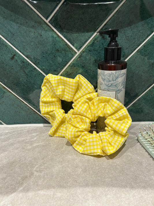Sunshine Gingham Scrunchies