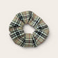 Beige Tartan Scrunchies
