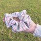 Pink Tartan Scrunchies