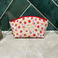 Limited Edition Sweet Strawberry Quilted Cosmetic Pouches